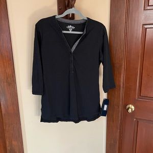 Charles River Black 3/4 Shirt
